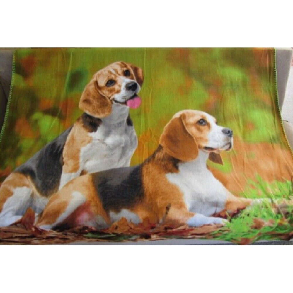 New Beagle Fleece Throw Gift Blanket Breed Beagles Hound Dog Puppy SOFT Puppies